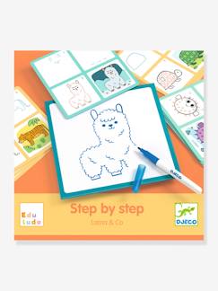 Spielzeug-Kreativität-Tafeln, Malen & Zeichnen-Kinder Mal-Set Step by step Lama & Co DJECO