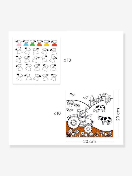 Kinder 2-in-1 Ausmalbilder & Spiele DJECO - mehrfarbig - 2
