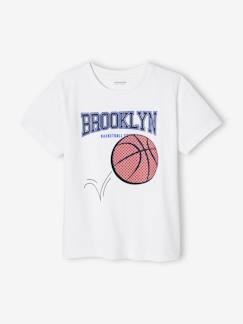 Jungenkleidung-Shirts, Poloshirts & Rollkragenpullover-Shirts-Jungen T-Shirt mit Basketball-Print