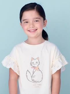 Maedchenkleidung-Shirts & Rollkragenpullover-Shirts-Mädchen T-Shirt mit Volantärmeln, Bio-Baumwolle