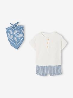 Babymode-Jungen Baby-Set: Hemd, Shorts & Halstuch