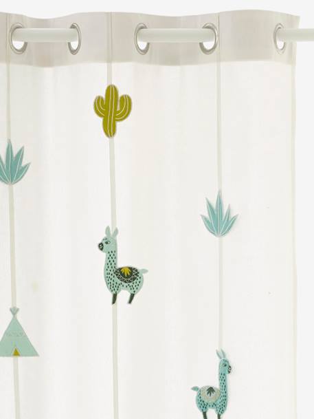 Kinderzimmer Vorhang ,,Kaktus' - wollweiß - 1