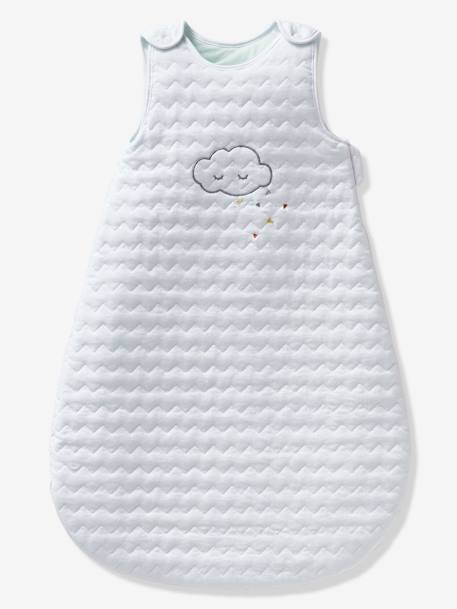 Bio-Kollektion: Baby Winterschlafsack WOLKE, Ärmel abnehmbar - weiß - 2