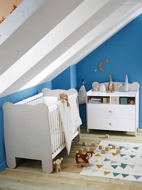 Kinderzimmer Teppich ,,Wimpel', Recycling-Baumwolle - beige/blau - 2