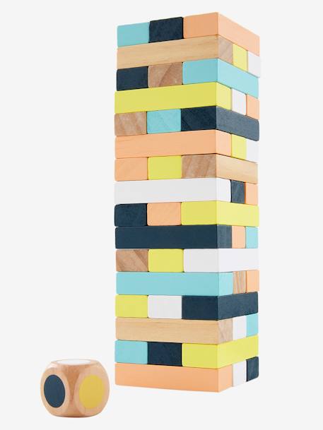 Kinder Geschicklichkeitsspiel, Turmspiel aus Holz FSC® - mehrfarbig - 1