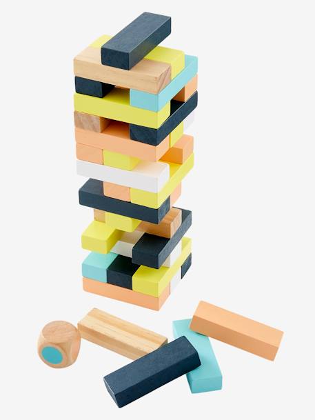 Kinder Geschicklichkeitsspiel, Turmspiel aus Holz FSC® - mehrfarbig - 3