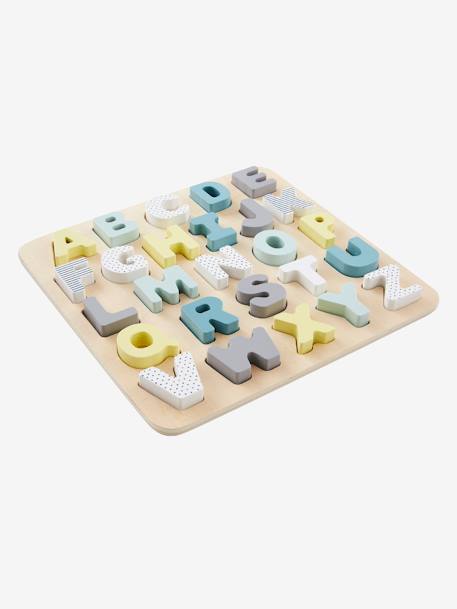 Kinder Buchstaben-Puzzle, Holz FSC® - mehrfarbig+rosa - 2