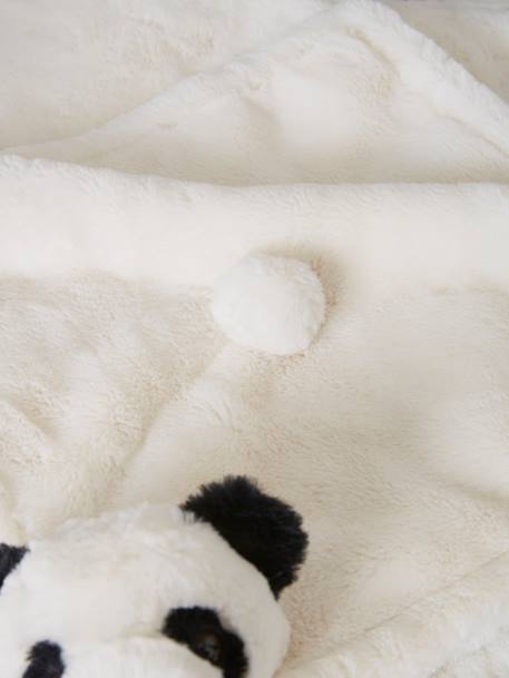 Baby-Geschenkset: Schmusetuch + Babydecke, Panda - weiß/schwarz - 7