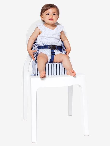 Kinder Stuhl-Sitzerhöhung EASY UP BABYTOLOVE - dunkelblau gestreift+grau/sterne+weiß bedruckt zitronen - 6