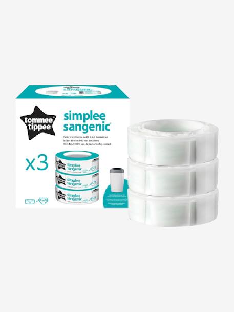 3 Nachfüllkassetten Sangenic Simplee TOMMEE TIPPEE - weiß - 1