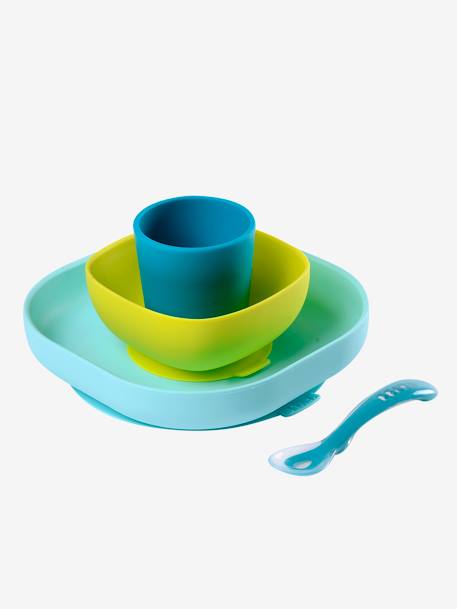 Baby Esslern-Geschirr aus Silikon BEABA® - blau+blau+gelb+jungle+mehrfarbig/eucalyptus+mehrfarbig/night blue+rosa - 3