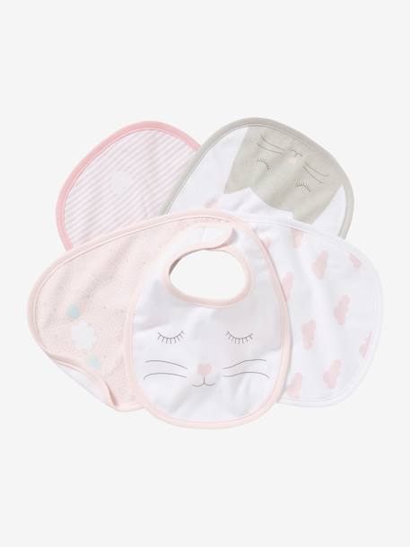 5er-Pack Baby Lätzchen Oeko-Tex - pack rosa/katzenfreunde - 1