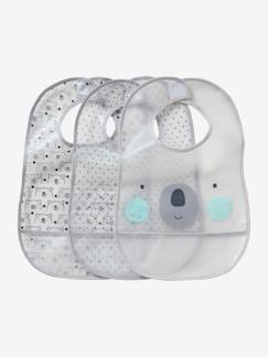 Günstige Mehrstück-Packungen-3er-Pack Baby Lätzchen mit Auffangschale