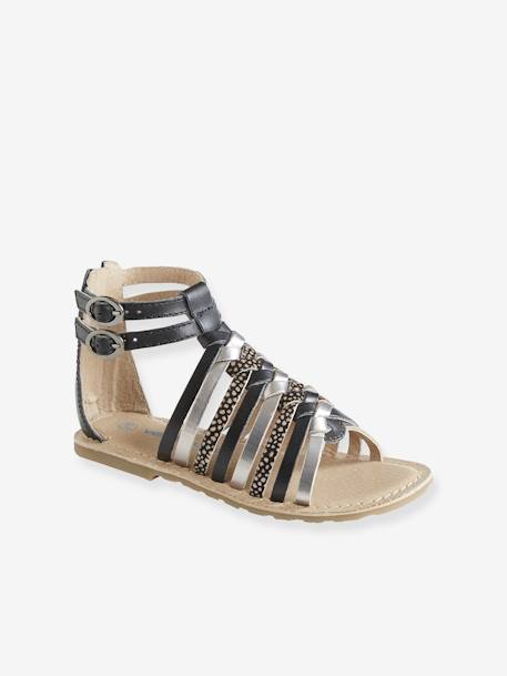 Römer-Sandalen für Mädchen, Leder - mehrfarbig+schwarz - 7