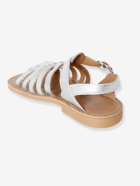 Römer-Sandalen für Mädchen aus Leder - silber - 3