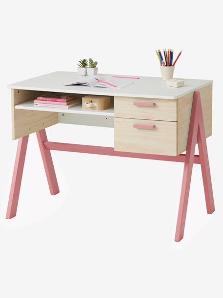 Kinder Schreibtisch ,,Farbtupfer' - himbeere - 1