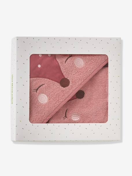 Baby-Set: Badetuch und Waschhandschuh REH Oeko Tex - grün+rosa/reh - 7