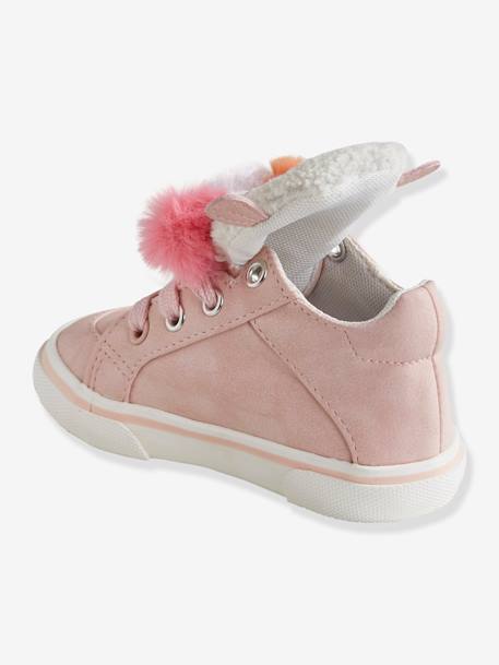 Mädchen High Sneakers für Babys, 3 Pompons - wollweiß/pfirsich - 4