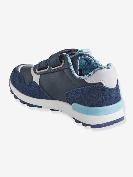 Jungen Baby Sneakers, Klett - grau+marine - 9
