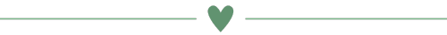 Trennelement mit Herzchen in der Mitte in Grün