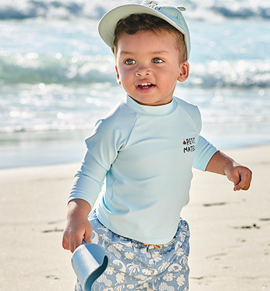 Jungen Baby Badeshirt mit UV-Schutz Oeko-Tex